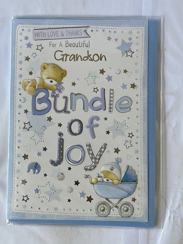On The Birth Of Our Grandson Card A From The Grandparents Thank You - Picture 27 of 29