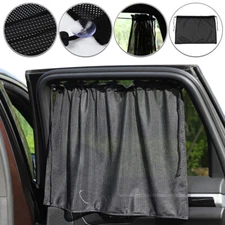 1/2Pair Car Side Window Curtain Auto UV Protection Sun Shade Interior Accessory