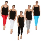 Nouvelle Women Plus Size Dot Foil Butterfly Print Full Length Leggings Elasticat