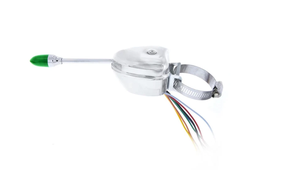 Kit de abrazadera de interruptor de señal de giro cromada Rat Rod delantera y trasera de 6 voltios y fusibles intermitentes. Foto 4 de 4