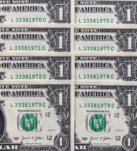(3338)_1930 to 2021 $1 One Dollar Bill TRAILING YEAR Notes *UNC / $9.99 each* - Picture 6 of 11