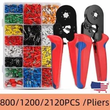 800/2120Terminal Cable Wire Connector Plier Block Cord Tube Suit Crimping Sleeve