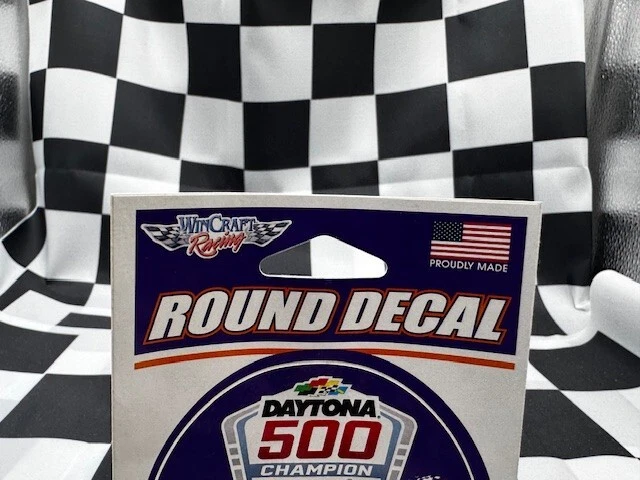 Calcomanía redonda Denny Hamlin Joe Gibbs Racing FedEx Daytona 500 Champ 3" Foto 2 de 3