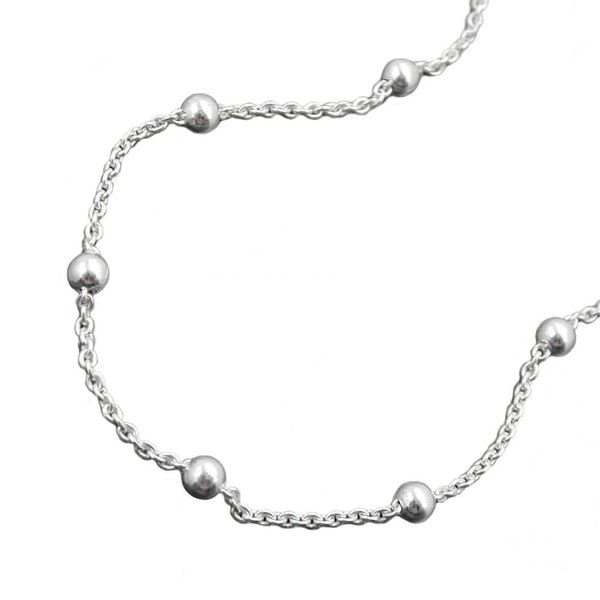 FußKette Rundankerkette Kette Mit 12 Kugel 925 Silber 25Cm FußSchmuck-image