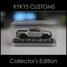 KYKYS Collector's Edition -Hot Wheels 19 Ford Ranger Raptor in Silver w/ Case