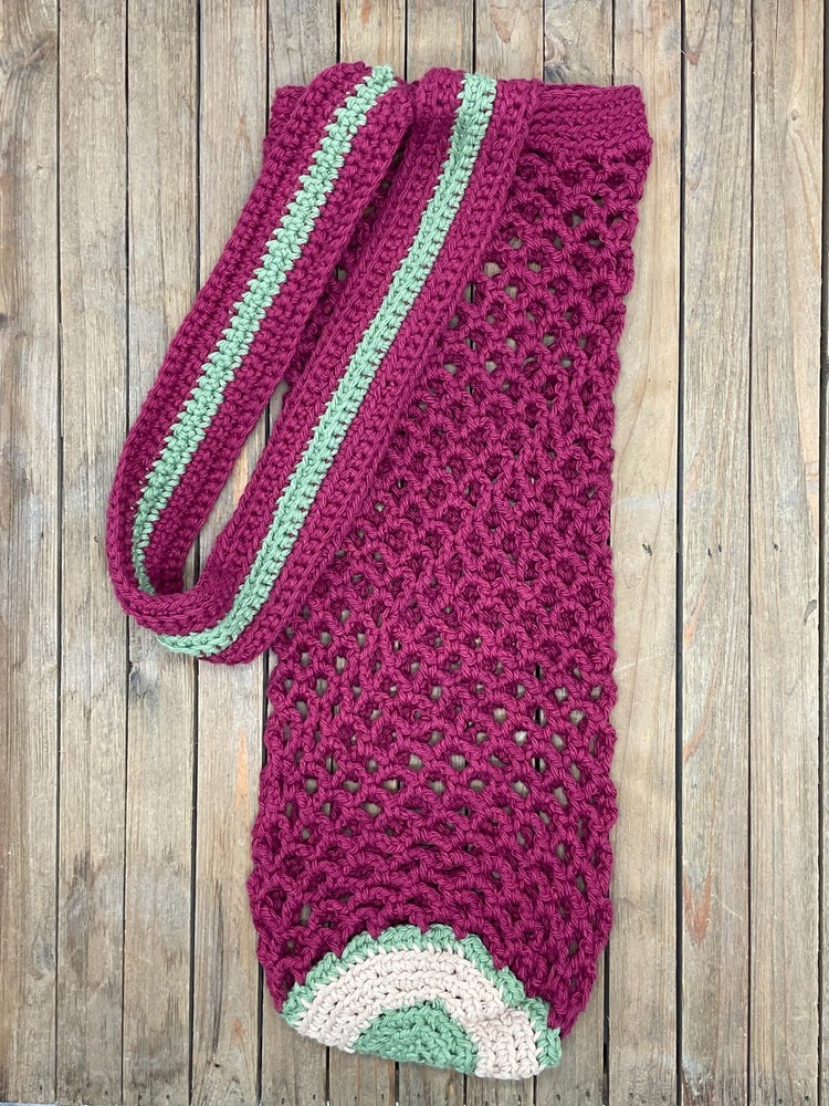 Yoga Mat Bag - Handmade Crochet Carrier for Pilates Gym Yogi  