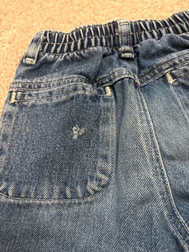 OshKosh BGosh Girls Embroidered Floral Jeans With Pink Fleece Cuff Kids Size 5 - Picture 11 of 11