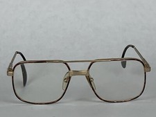 Vtg Luxottica Director Tortoise Gold Metal Aviator Glasses 56  18 140 Frame Only