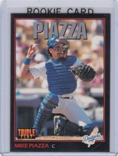 MIKE PIAZZA ROOKIE CARD Triple Play RC Los Angeles Dodgers Baseball NY METS
