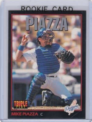 MIKE PIAZZA ROOKIE CARD Triple Play RC Los Angeles Dodgers
