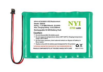 NYI Upgraded 3700mAh Battery Compatible with DSC IMPASSA 9057 2-Way Wireless ...