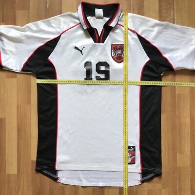 1998 オーストリア代表　ヘルツォーク　PUMAオフィシャル　ユニフォーム AUSTRIA 1998 2000 AWAY FOOTBALL SHIRT SOCCER JERSE PUMA #19