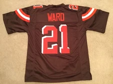UNSIGNED CUSTOM Sewn Stitched Denzel Ward Brown Jersey - M, L, XL, 2XL