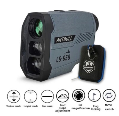 ARTBULL 650 Yards Laser Golf Entfernungsmesser mit Steigung Ein/Aus Vibration Magnetisch