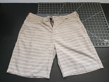 Hurley Phantom Board Shorts Mens Size 32 Pockets Outdoors Casual Beige Striped
