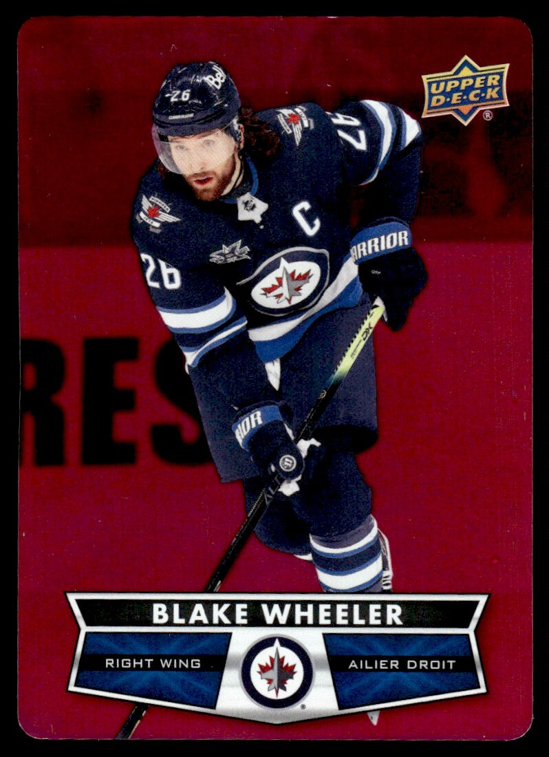 Blake Wheeler 2021-22 Upper Deck Tim Hortons Red Die Cut #DC-30 NHL Card