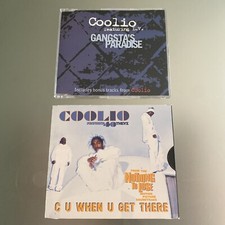 Coolio 2 💿 LOT: IMPORT Gangsta's Paradise & C U When U Get There Singles VG+