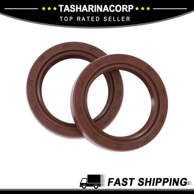 #ad Oil Seal Seal Ring Rotary Shaft Seal FKM Rubber 35x48x8mm Brown 2pcs $12.37