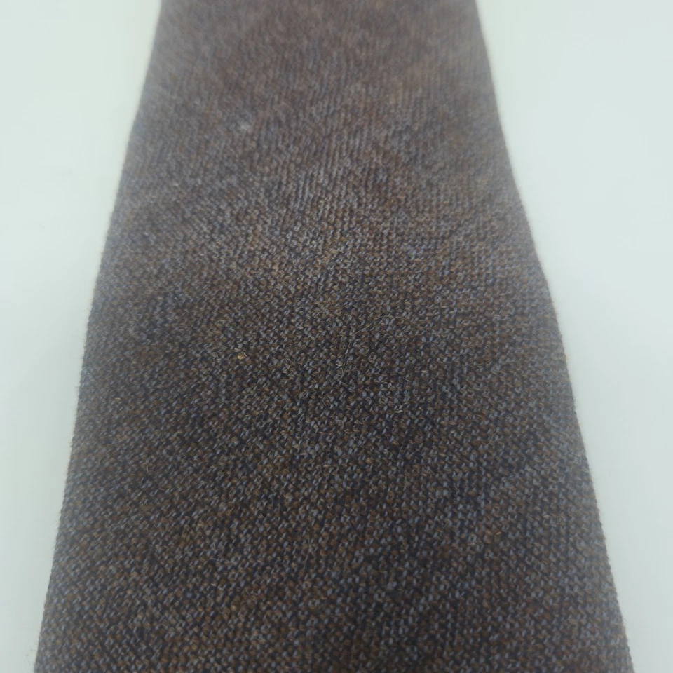 Corbata vintage Cambridge Classics 100 % lana de cordero Escocia marrón granate Foto 2 de 4