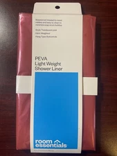 PEVA | Light Weight Shower Liner | Translucent Pink