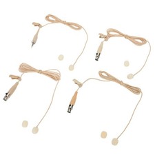 Beige Lavalier Lapel Clip Microphone 3.5mm 3 Pin 4 Pin XLR For Wireless