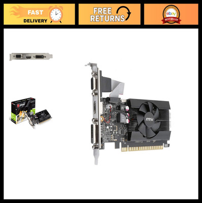 2GB Low Profile Graphics Card for Gaming, HDMI/VGA/DVI, DirectX 12, OpenGL 4.5