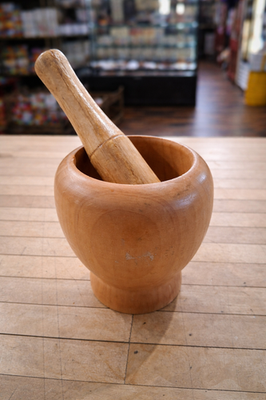 #ad Wood Mortar and Pestle Herb and Spice Grinding Set $26.70