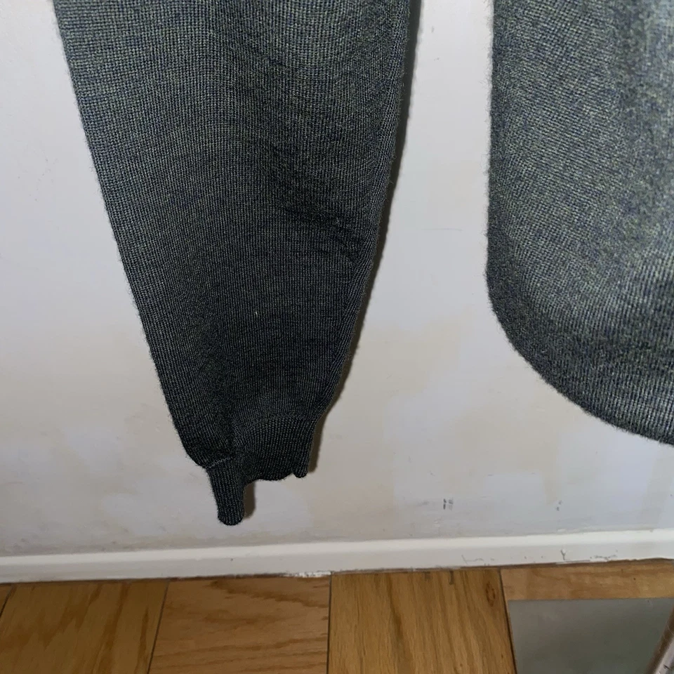 Joseph & Lyman свитер поло мужской размер M шерсти мериноса с воротником зеленый сделано в Италии - Изображение 4 из 4