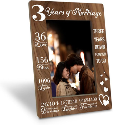 3 Years of Marriage Picture Frames, Gifts for Couple, Gifts for Him, Gift for He