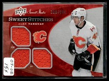 2007-08 Upper Deck Sweet Shot Stitches Triples Alex Tanguay Calgary Flames