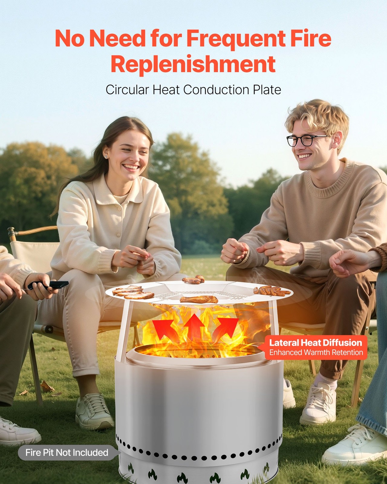 Fire Pit Heat Deflector For Solo Stove Yukon 27 In Bonfire Stainless Steel