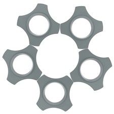 Microphone Anti-Roll Rubber Rings, 5 Pack 1.4 x 2.9" Gray