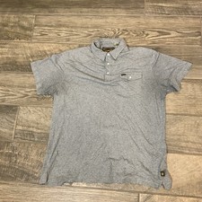 Howler Bros Ranchero Polo Sz XL 100 Cotton Gray Heathered Pearl Snap