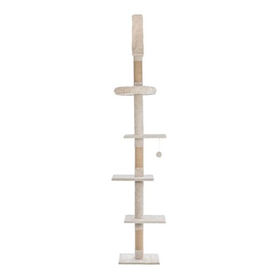 TRIXIE Kobe Adjustable Cat Tree Tower, Sisal Posts, Condo, Perch, 90.5-104''