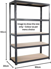 G-Rack Garage Shelving Units VARIOUS SIZES Single Bay 5 Tier Shelf FREEPOST