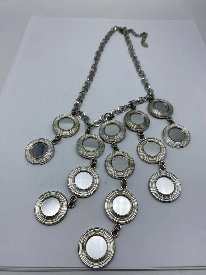 Robert - Collar colgante modernista tono plata rosa 98,0 g Foto 2 de 4