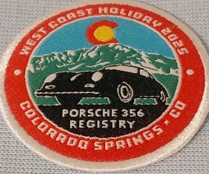 Porsche 356 Registry-West Coast Holiday 2025 2" Patch, Colorado Springs, Co