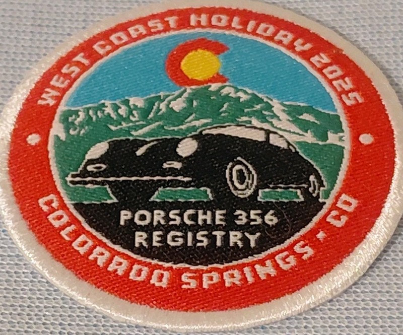 Porsche 356 Registry-West Coast Holiday 2025 2" Patch, Colorado Springs, Co
