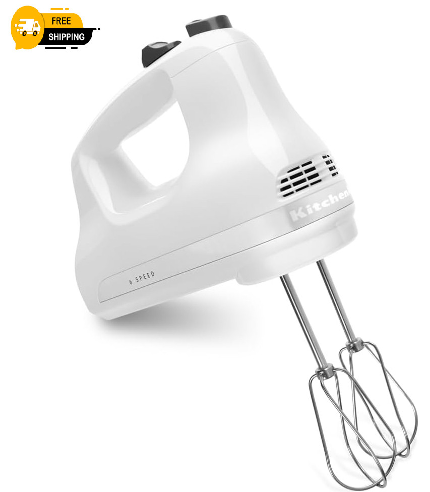 KitchenAid 5 Ultra Power Speed Hand Mixer - KHM512, White - 