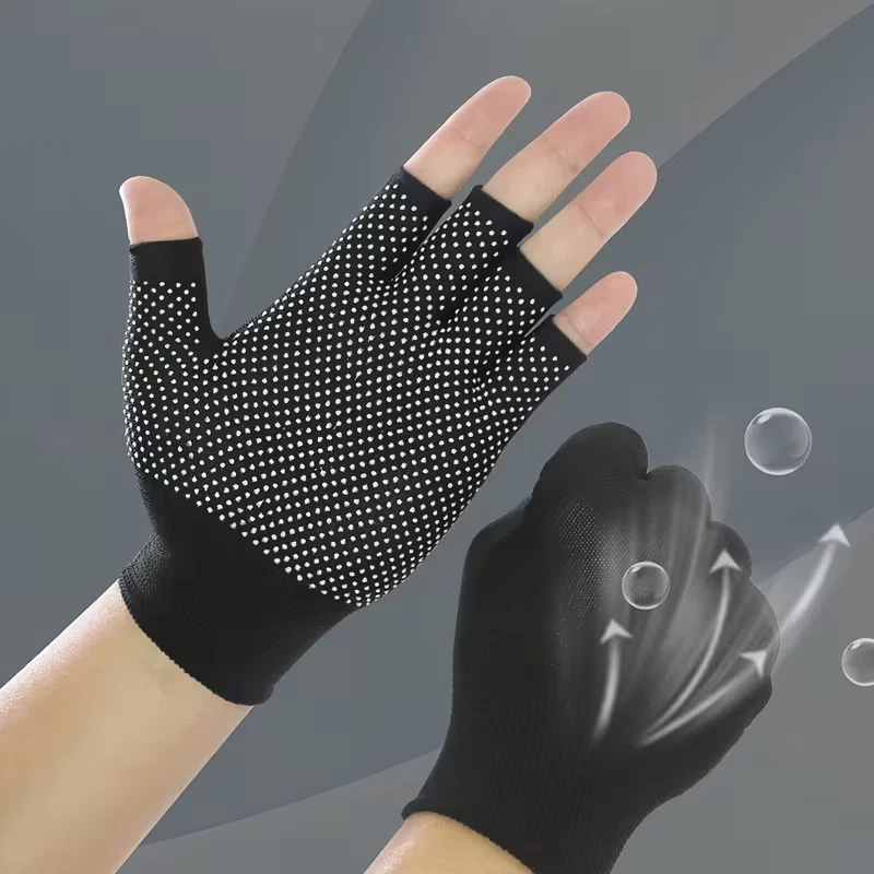 Compression Anti - Slip Half - Finger Gloves - Ideal for Daily Use (1 Pair)