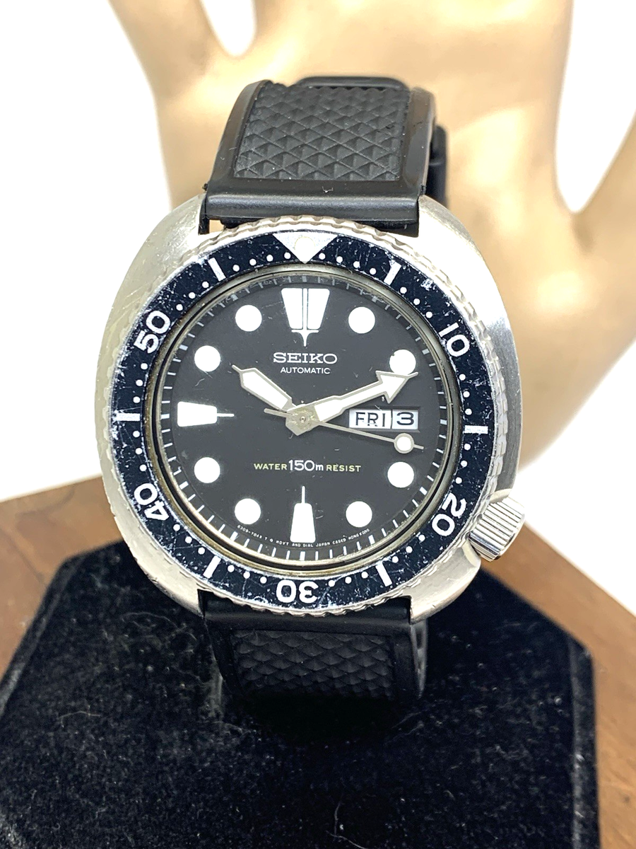 Seiko Men's Watch 6309-7049 Vintage Diver 1980'S Automatic Black