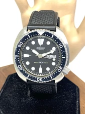 Seiko Men's Watch 6309-7049 Vintage Diver 1980'S Automatic Black Dial Day Date