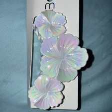 White Hibiscus Flower Hair Claw