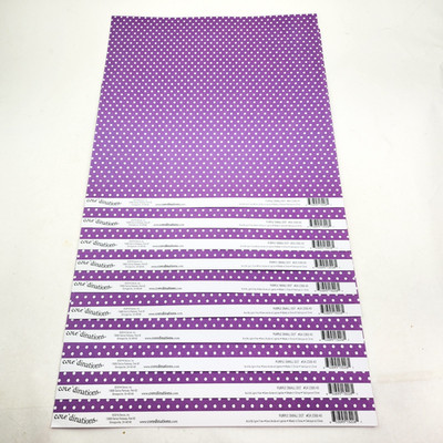 Darice Coredinations Scrapbook Paper  Lot 12x12 Purple Small Dot 10 Sheets 2014