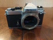 Nikon FE 35mm SLR Film Camera Body Only Silver Used Condition