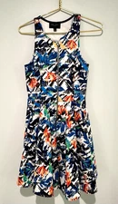 Romeo + Juliet Couture Fit & Flare Halter Sleeveless Full Zip Chic Dress Small