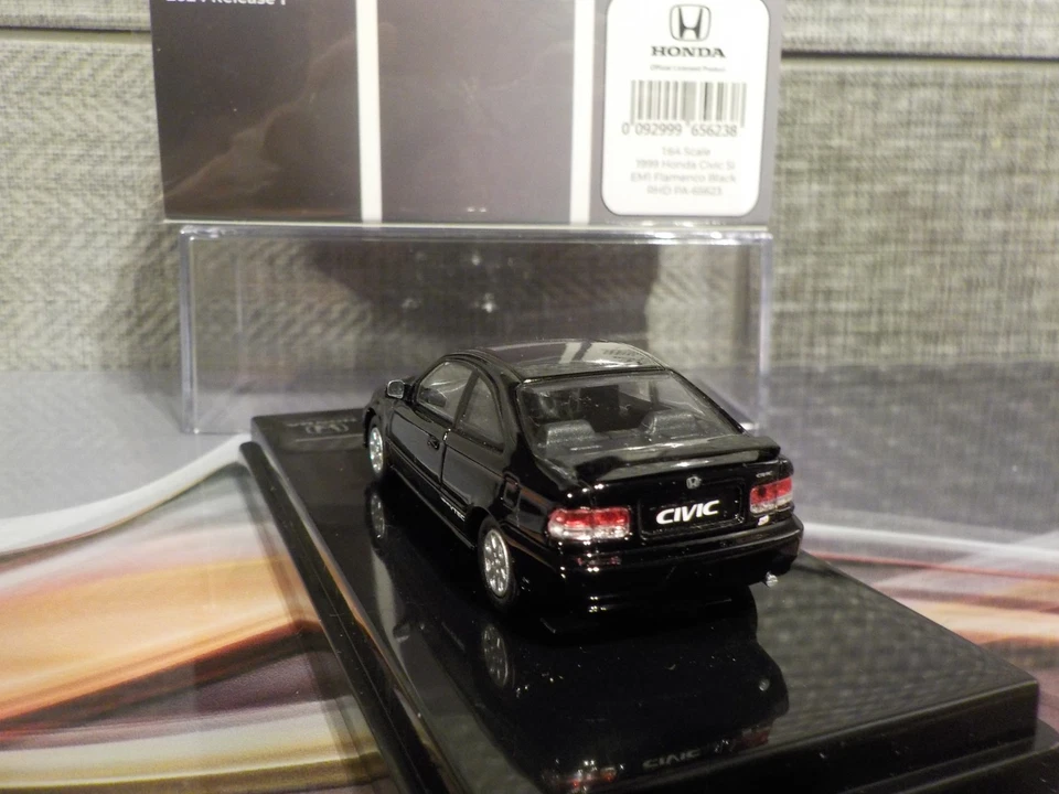 Paragon 1/64 Honda Civic Si EM1 Flamenco Black 1999 (High Quality) MODEL CAR - Image 3 of 4
