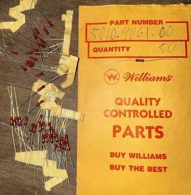 5010-9061-00 WILLIAMS / BALLY WPC PINBALL Resistors (Lot Of 50)