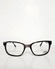 OGI Black Antique Silver Designer Eyeglasses Frames 54-20-145 Made In Italy