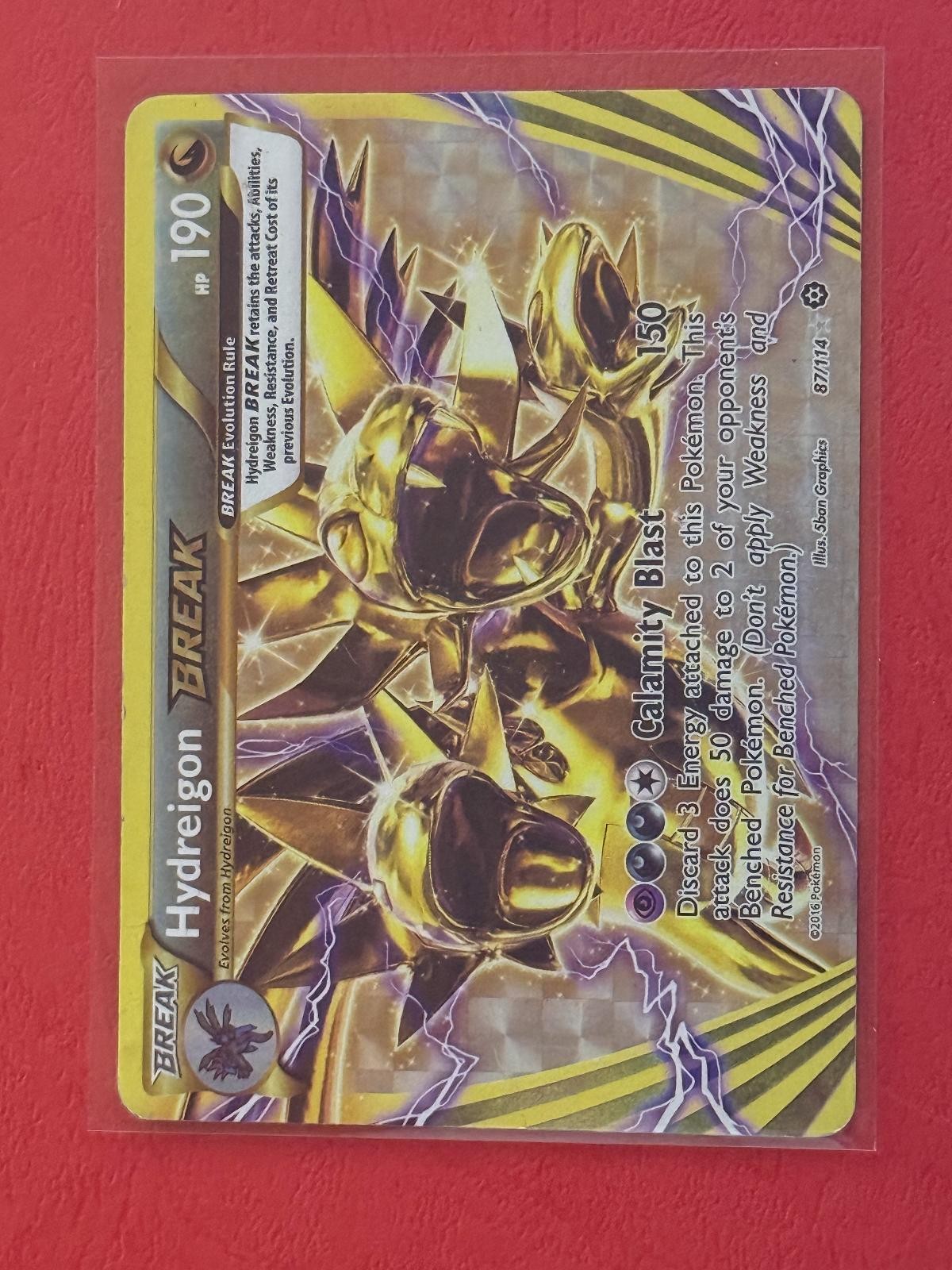 Hydreigon BREAK 87/114 BREAK Rare Steam Siege Pokemon Holo Heavily Played